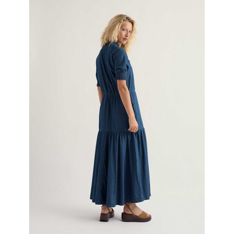Seasalt Cornwall Feather Star Dress Mid Wash Indigo image number 1
